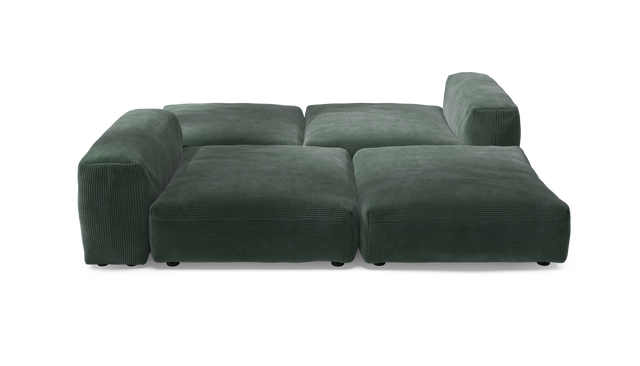 vetsak | Sofa Set 08 - Daybed - Cord Velour - Hunter | Modulares Sofa | 6 Sitzer | Outdoor Island | Double lounger