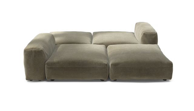vetsak | Sofa Set 08 - Daybed - Cord Velour - Khaki | Modulares Sofa | 6 Sitzer | Outdoor Island | Double lounger