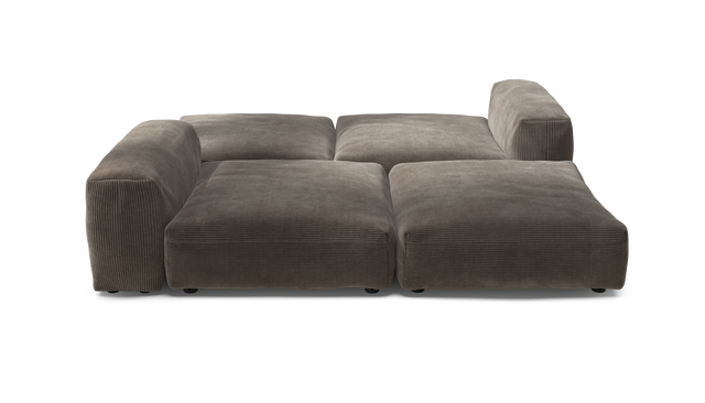 vetsak | Sofa Set 08 - Daybed - Cord Velour - Mocha | Modulares Sofa | 6 Sitzer | Outdoor Island | Double lounger