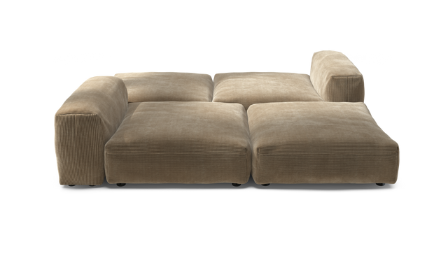 vetsak | Sofa Set 08 - Daybed - Cord Velour - Sand | Modulares Sofa | 6 Sitzer | Outdoor Island | Double lounger