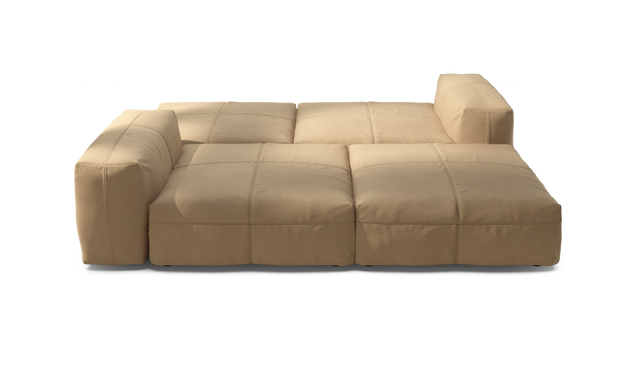 vetsak | Sofa Set 08 - Daybed - Leather - Beige | Modulares Sofa | 6 Sitzer | Outdoor Island | Double lounger