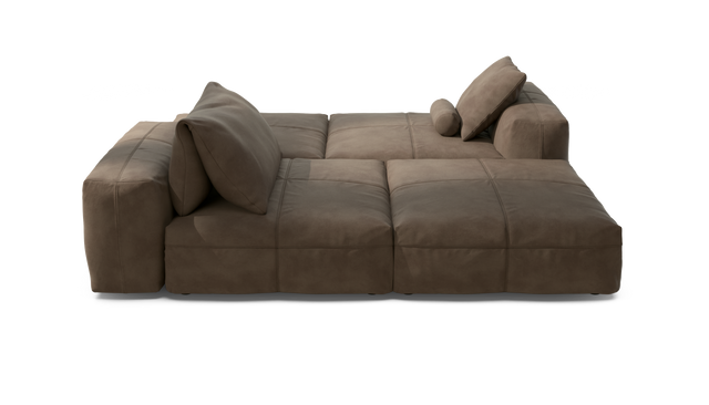 vetsak | Sofa Set 08 - Daybed - leather - cacao | Modulares Sofa | 6 Sitzer | Outdoor Island | Double lounger