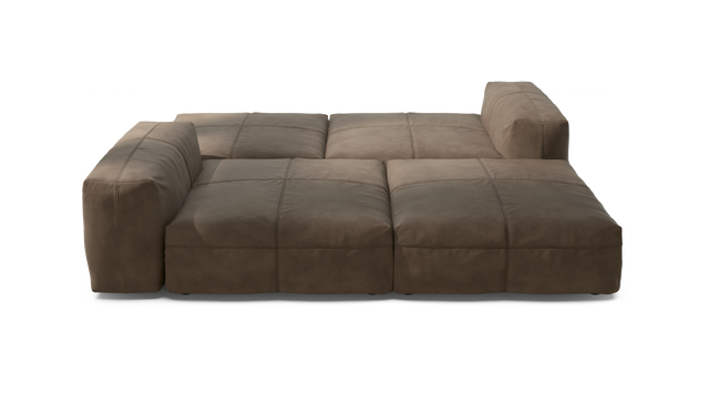 vetsak | Sofa Set 08 - Daybed - leather - cacao | Modulares Sofa | 6 Sitzer | Outdoor Island | Double lounger