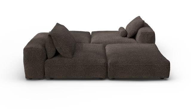 vetsak | Sofa Set 08 - Daybed - Nub - Walnut | Modulares Sofa | 6 Sitzer | Outdoor Island | Double lounger