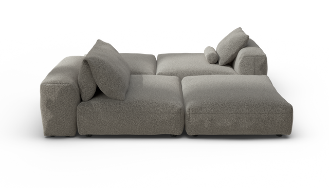 vetsak | Sofa Set 08 - Daybed - Pebble - Platinum | Modulares Sofa | 6 Sitzer | Outdoor Island | Double lounger