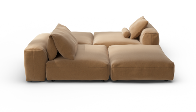 vetsak | Sofa Set 08 - Daybed - Pique - Wheat | Modulares Sofa | 6 Sitzer | Outdoor Island | Double lounger