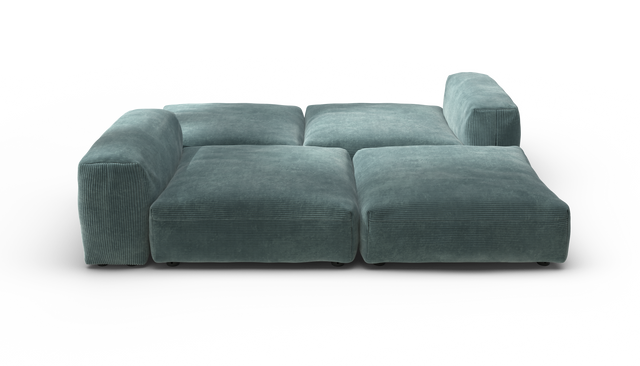 vetsak | Sofa Set 08 - Daybed - Cord Velour - Mint | Modulares Sofa | 6 Sitzer | Outdoor Island | Double lounger