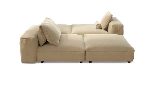 vetsak | Sofa Set 08 - Daybed - Suave - Creme | Modulares Sofa | 6 Sitzer | Outdoor Island | Double lounger