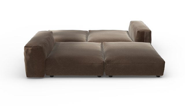 vetsak | Sofa Set 08 - Daybed - Suave - Espresso | Modulares Sofa | 6 Sitzer | Outdoor Island | Double lounger