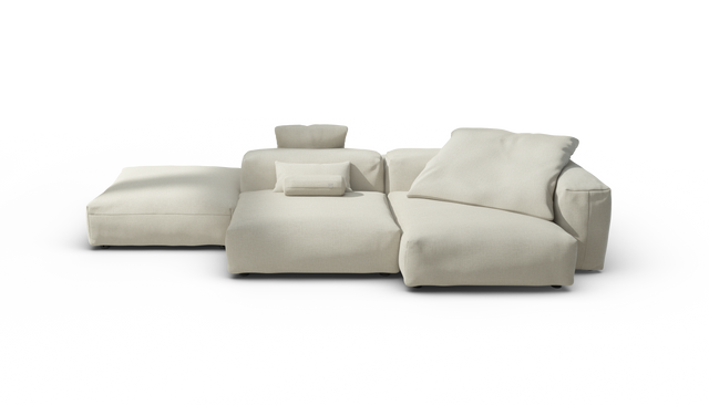 vetsak | Sofa Set 09 - The Island - Breeze - Ecru | Modulares Sofa | 7 Sitzer | Sofa Island