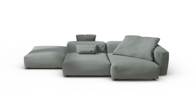 vetsak | Sofa Set 09 - The Island - Breeze - Sage | Modulares Sofa | 7 Sitzer | Sofa Island