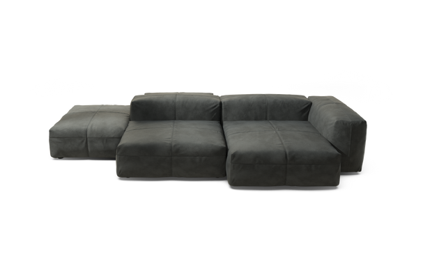 vetsak | Sofa Set 09 - The Island - Leather - Cacao | Modulares Sofa | 7 Sitzer | Sofa Island