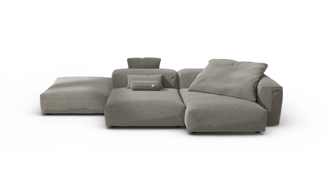 vetsak | Sofa Set 09 - The Island - Pebble - Platinum | Modulares Sofa | 7 Sitzer | Sofa Island