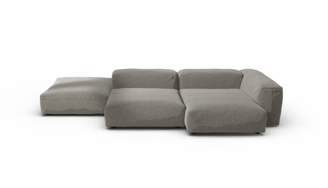 vetsak | Sofa Set 09 - The Island - Pebble - Platinum | Modulares Sofa | 7 Sitzer | Sofa Island