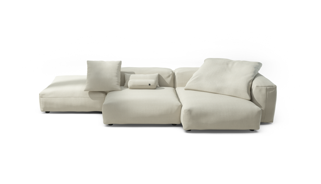 vetsak | Sofa Set 09 - The Island - Pique - Creme | Modulares Sofa | 7 Sitzer | Sofa Island