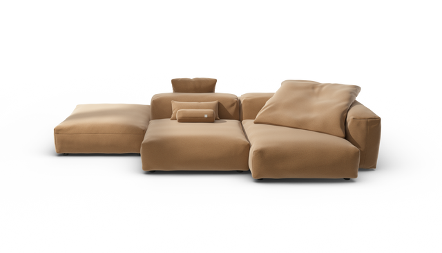 vetsak | Sofa Set 09 - The Island - Pique - Wheat | Modulares Sofa | 7 Sitzer | Sofa Island