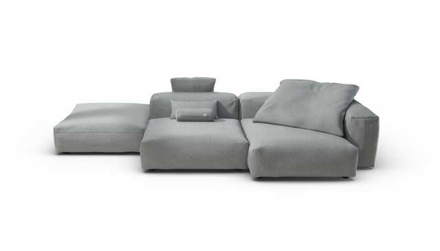 vetsak | Sofa Set 09 - The Island - Ridge - Limestone | Modulares Sofa | 7 Sitzer | Sofa Island