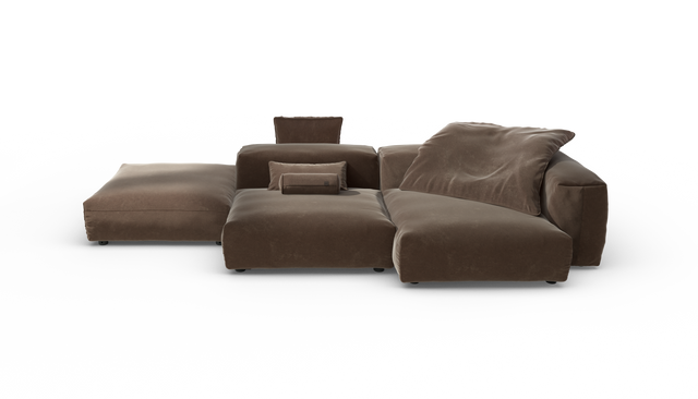 vetsak | Sofa Set 09 - The Island - Suave - Espresso | Modulares Sofa | 7 Sitzer | Sofa Island