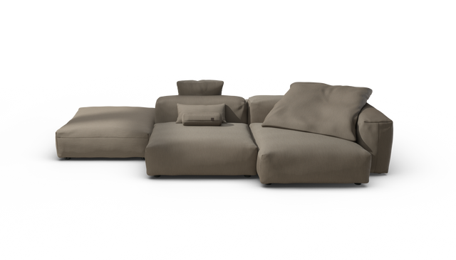 vetsak | Sofa Set 09 - The Island - Terrain - Driftwood | Modulares Sofa | 7 Sitzer | Sofa Island