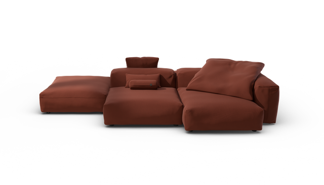 vetsak | Sofa Set 09 - The Island - Terrain - Saffron | Modulares Sofa | 7 Sitzer | Sofa Island