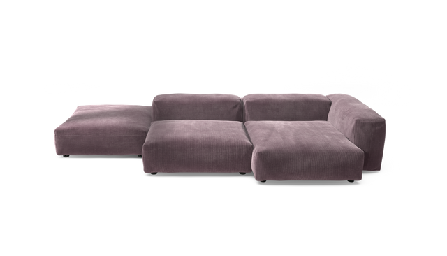 vetsak | Sofa Set 09 - The Island - Cord Velour - Blossom | Modulares Sofa | 7 Sitzer | Sofa Island