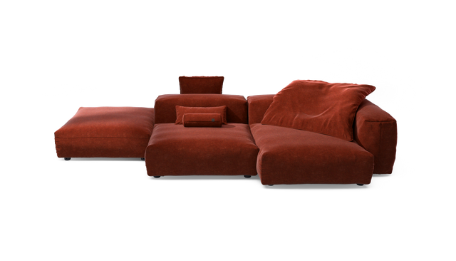 vetsak | Sofa Set 09 - The Island - Suave - Saffron | Modulares Sofa | 7 Sitzer | Sofa Island