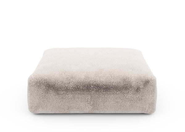 sofa seat - faux fur - beige - 105cm x 105cm