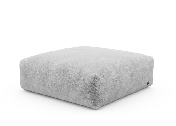 sofa seat - faux fur - grey - 105cm x 105cm