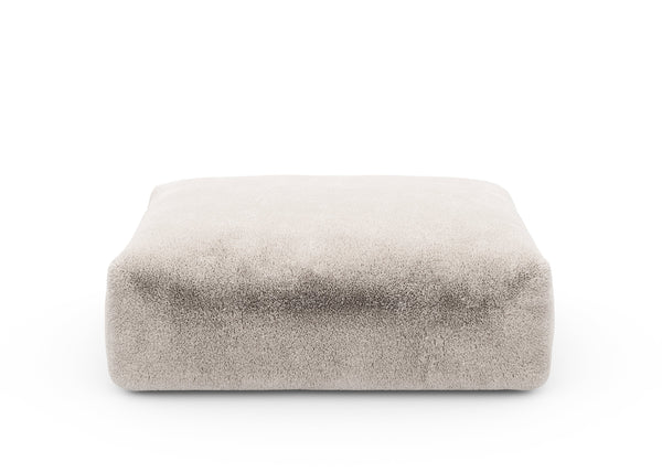 sofa seat - faux fur - beige - 105cm x 84cm