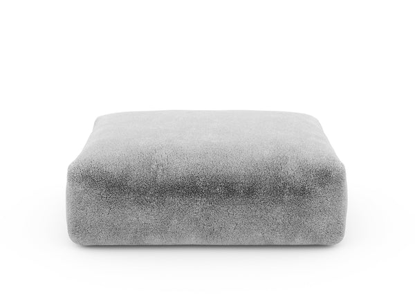 sofa seat - faux fur - grey - 105cm x 84cm