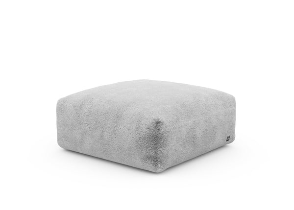 sofa seat - faux fur - grey - 84cm x 84cm