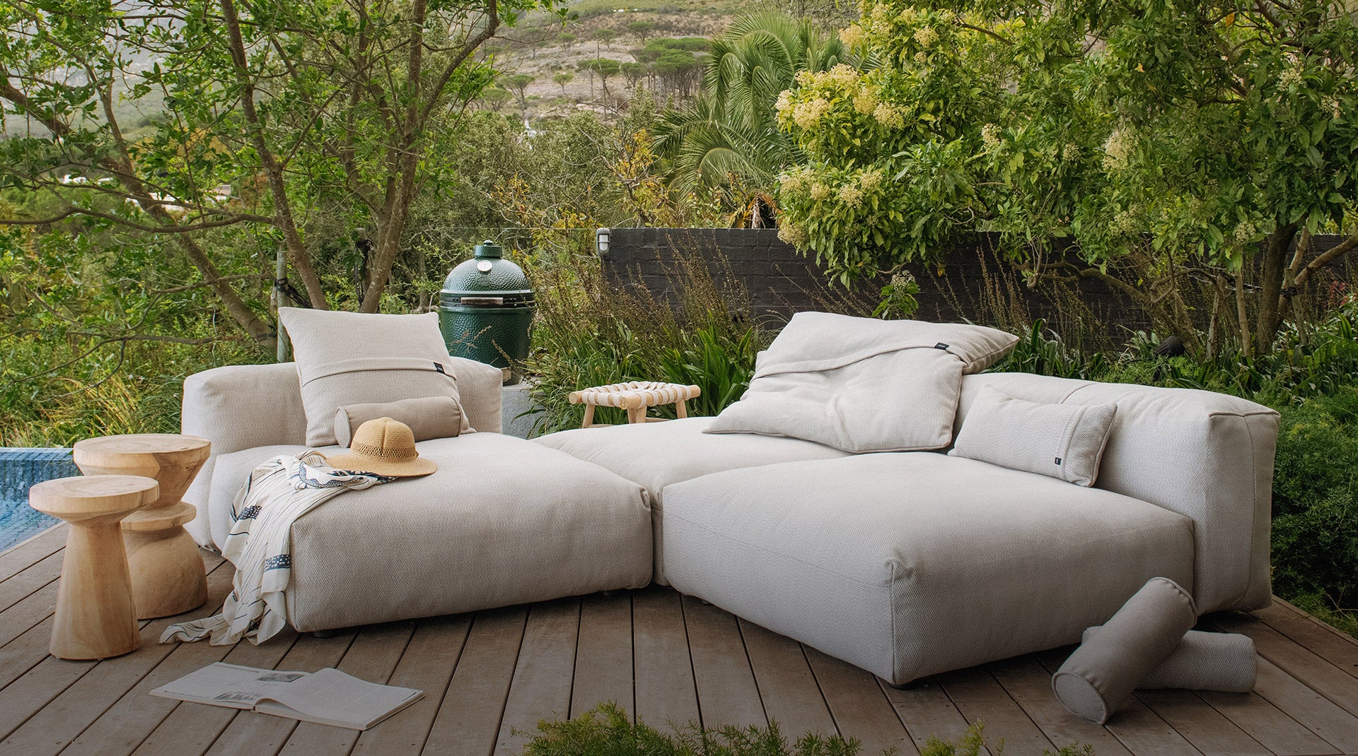 Stilvolle Wetterfest Outdoor Sofa Ebenbild