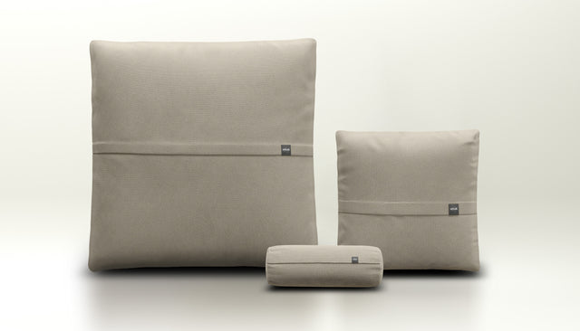 pillow set 2 - herringbone - stone