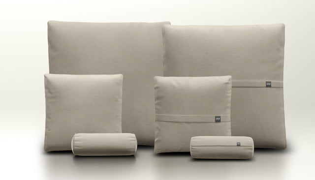 pillow set 3 - herringbone - stone