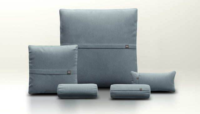 pillow set 4 - herringbone - light blue