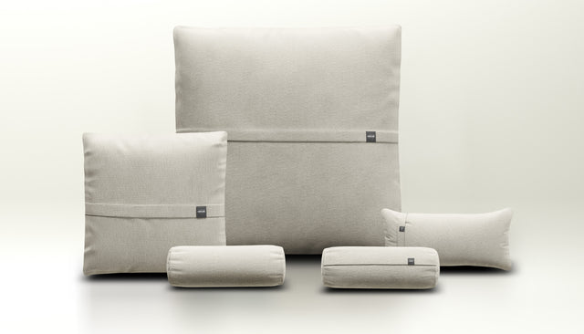 pillow set 4 - herringbone - light grey