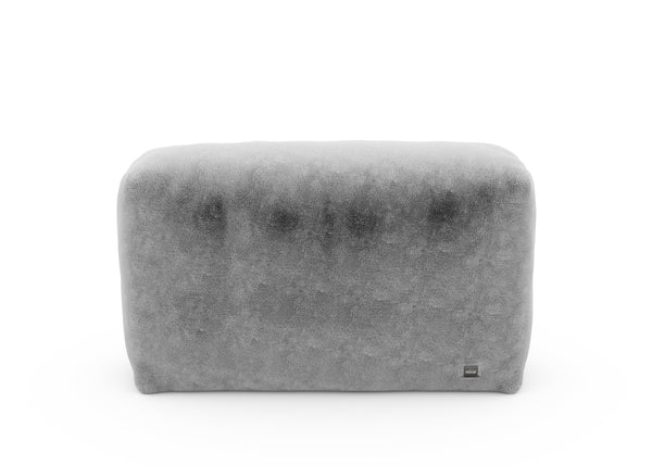 sofa side - faux fur - grey - 105cm x 31cm