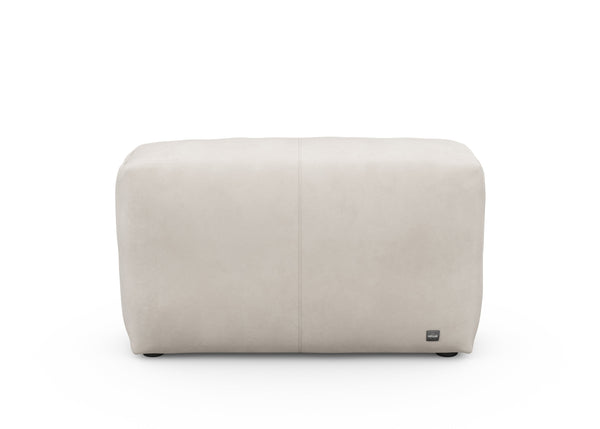 sofa side - leather - light grey - 105cm x 31cm