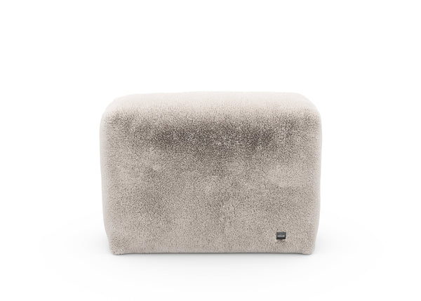 sofa side - faux fur - beige - 84cm x 31cm