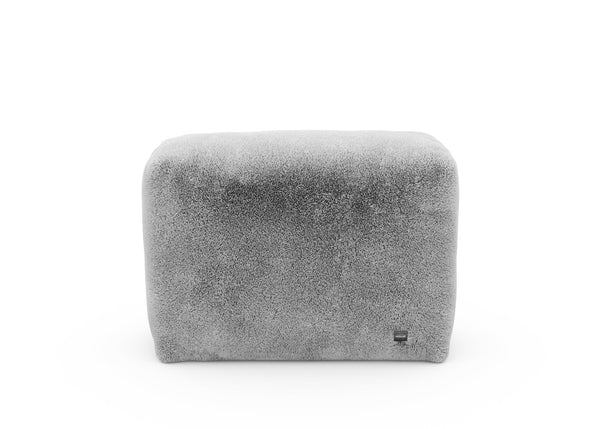 sofa side - faux fur - grey - 84cm x 31cm