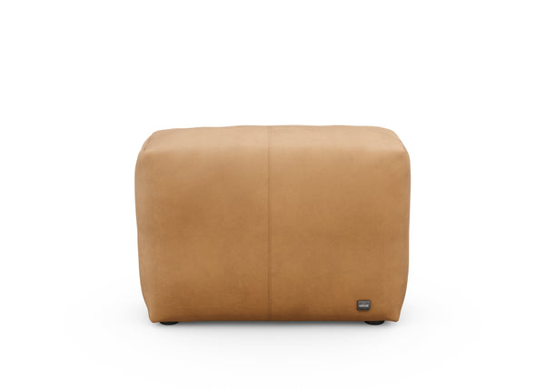 sofa side - leather - brown - 84cm x 31cm