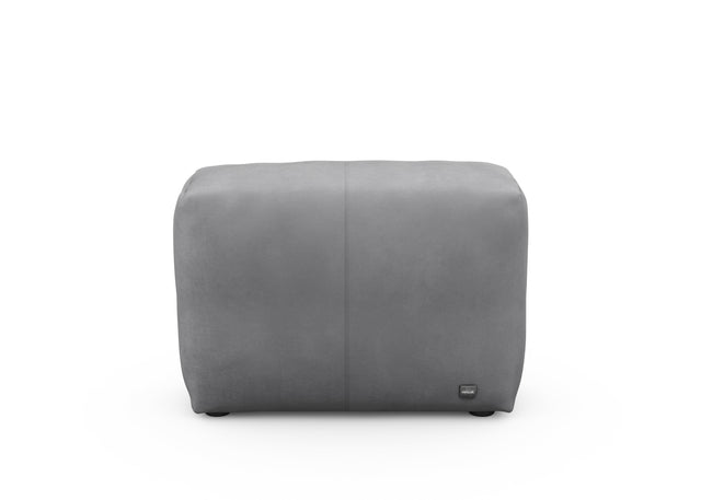 sofa side - leather - dark grey - 84cm x 31cm