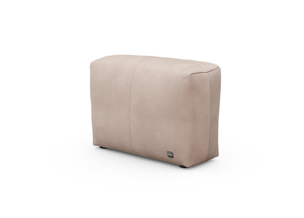 sofa side - leather - stone - 84cm x 31cm