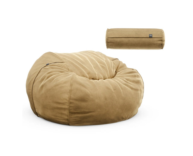 the jumbo beanbag bundle - velvet - caramel