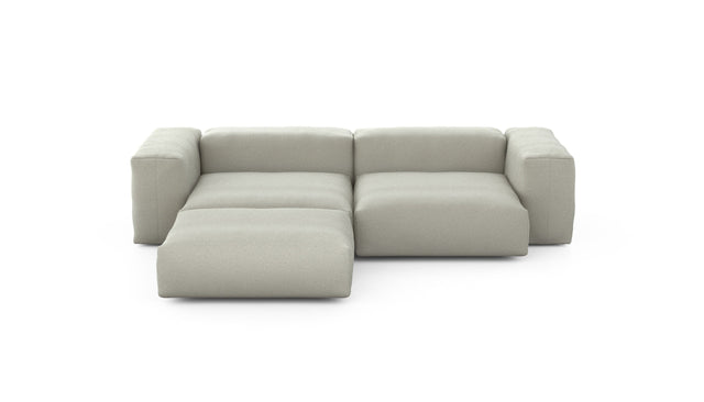 Preset three module chaise sofa - linen - stone - 272cm x 220cm