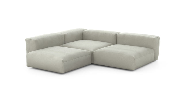 Preset three module corner sofa - linen - stone - 241cm x 241cm