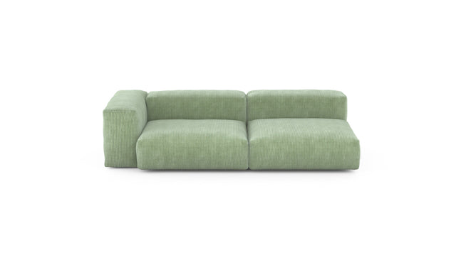 Preset two module chaise sofa - cord velours - duck egg - 241cm x 115cm