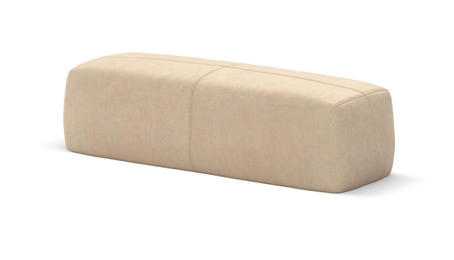 bloc armrest large - leather - beige - 105cm x 31cm