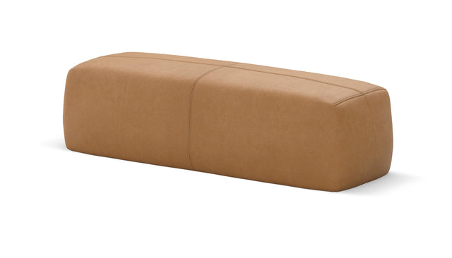 bloc armrest large - leather - brown - 105cm x 31cm