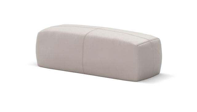 bloc armrest medium - leather - light grey - 84cm x 31cm